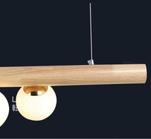 木製ランプ 照明器具ライト LEDシャンデリアライト北欧風 エレガント ベッドルーム リビングルーム_画像3