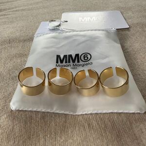 4新品 メゾンマルジェラ MM6 4連リング 指輪 22SS size 4 Maison Margiela 6 マルタン レディース アクセサリー リング ゴールド