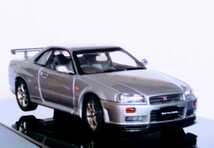 オートアート　NISSAN　スカイラインＲ３４ ＧＴＲ　シルバー　１９９９年 1/43_画像4