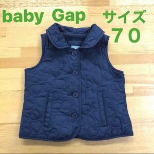 さらに値下げ！baby gap 紺色ベスト７０cm ベビーギャップ