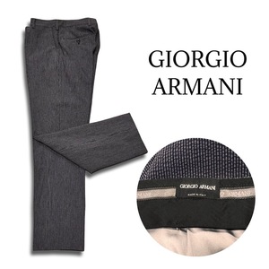GIORGIO ARMANI ジョルジオ アルマーニ ストライプ柄 スラックス パンツ size 54 ネイビー メンズ 国内正規品 黒タグ