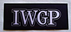 IWGP ネームロゴステッカー シール 黒地シルバー文字 大◆新日本プロレス アントニオ猪木 ストロングスタイル NJPW TDK7