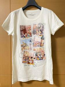 ディズニーランドパリ★USED美品★Tシャツ S ミッキー ミニー レミー ピーターパン 白雪姫 ドナルド デイジー エッフェル塔 モンマルトル