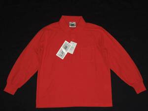 ☆新品☆シンプルな赤の長袖ポロシャツ☆JSサイズ☆１２０センチくらい☆