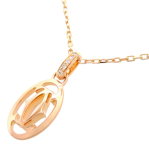 [ Ginza shop ]CARTIER Cartier B7219200 Logo du-bru diamond necklace 750 pink gold lady's DH73777