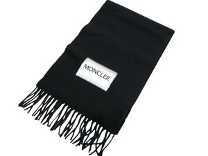 サイズフリー■新品 本物/モンクレール/SCARF/フリンジマフラー/フリンジストール/スカーフ/ウールニットマフラー/メンズMONCLER/Dネイビー