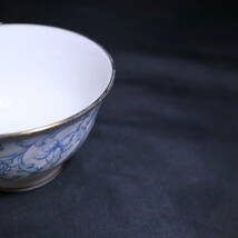 中古 Noritake ティーカップ 4客セット 金彩 スタジオコレクション ノリタケ ボタニカル柄 花草模様 アンティーク 雑貨 _画像8