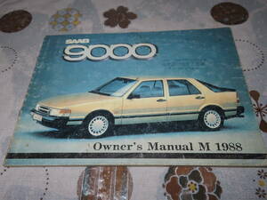  cat P0 Saab 9000 M owner's manual 1988 owner manual 