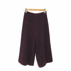 Christian Dior Christian Dior [lay0737R] cropped pants wide knitted pants L middle height purple purple lady's autumn winter bottoms CH