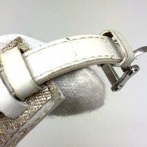 Christian Dior クリスチャンディオール 【4375D】 クォーツ時計 D104-100 シルバー シルバー文字盤 レディース 腕時計 レザーベルト_画像7