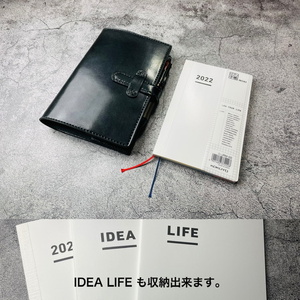 [ рука .]jibn блокнот B6mini тонкий для чёрный цвет натуральная кожа обложка для записной книжки * IDEA/LIFE. место хранения возможно 
