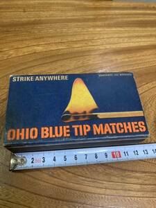 稀少　レトロアンティーク　マッチ　倉庫からの掘り出し物OHIO BLUE TIP MATCHES　インテリア等に