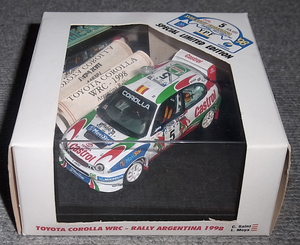 V982011/43 Toyota Corolla WRC autograph tsu Argentina Rally Kenya 1998 5 number car TOYOTA COROLLA