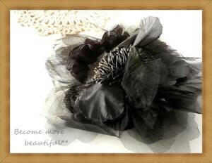 * party .* soft feeling! large . flower corsage brooch *.