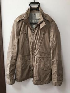 【中古】DIESELディーゼルジャケット＊ベスト取外しOK（Lサイズ）ベージュ＊2way