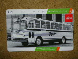 bus*110-85177 saec floor engine bus Showa era 27 year bus telephone card 