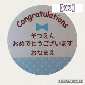 【S3】卒園おめでとうシール名入れプチギフトラッピング謝恩会卒園式お菓子交換ばらまき記念品