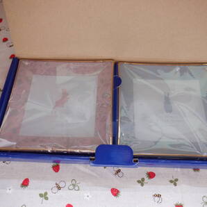 C2『ピーターラビット★金彩 ペアスクウェアプレート(ピンク&ブルー)』~三菱UFJ信託銀行 エクセレント倶楽部 プレゼント 非売品