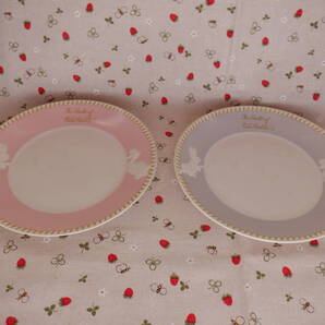 C2『ピーターラビット★レリーフ付ペアプレート(ピンク&ブルー)日本製』~三菱UFJ信託銀行 エクセレント楽部 プレゼント 非売品