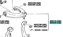 【トヨタ純正新品】TOYOTA 未使用品 ★超希少品★ マークⅡ クレスタ チェイサー アッパーアーム 左側 JZX90 JZX100 GX100 ツアラー_画像5