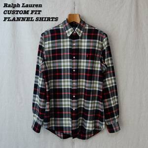 Ralph Lauren CUSTOM FIT FLANNEL SHIRTS M SHIRT23005 ラルフローレン フランネルシャツ ネルシャツ カスタムフィット