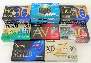  unused goods * video cassette tape *VICTOR HG AV PANASONIC XD ZETAS SUPER HG KONICA SG 8mm FUJIFILM TC-30 TDK HI8 other 12 point video recording image 