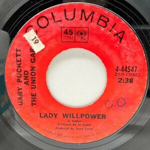 USオリジナル 7インチ THE UNION GAP AND GARY PUCKETT Lady Willpower / Daylight Stranger ('68 Columbia) 米ガレージポップ 45RPM.