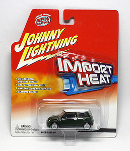 Johnny Lightning ジョニーライトニング IMPORT HEAT MINI COOPER(濃緑/ルーフ 白)