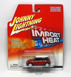 Johnny Lightning ジョニーライトニング IMPORT HEAT MINI COOPER S CUSTOM(赤/ルーフ 白)