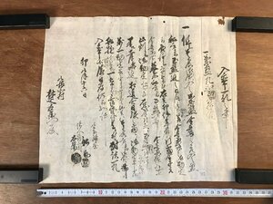 LL-4478 ■送料無料■ 金申一札之事 江戸期 山梨県 八幡村 八幡北村 和書 古書 古文書 肉筆 /くYUら