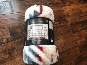  rare! including carriage! new goods unused great popularity pen dollar ton Queen size blanket BLUE MULTI 248cmX233cm PENDLETON BLANKET QUEEN