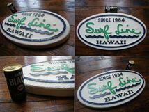 希少!! ★ Surf Line/サーフライン ★ 激レア ヴィンテージ看板 ★ ハワイ オアフ島 購入!! ★ Hawaii Oahu Waikiki AlohaShirts アロハ_画像9