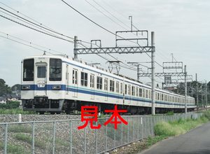 鉄道写真、645ネガデータ、163375920007、8000系（84110F、全国交通安全運動ヘッドマーク）東武鉄道野田線、大和田〜大宮公園、2011.09.27