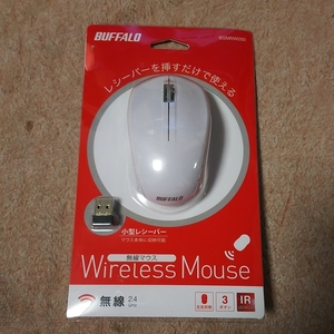 □BUFFALO ワイヤレスIR LEDマウス［2.4GHz USB・Mac／Win］BSMRW050WH