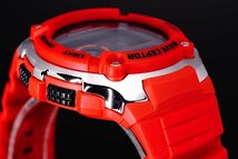 1円×3本 新品未使用 逆輸入model CASIO カシオ電波時計200m防水【誤差10万年に1秒】RED レッド 20気圧 超高性能 ハイスペック腕時計_画像8