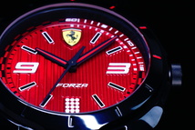 1円×2本 SCUDERIA FERRARI【スクーデリア・フェラーリ】FERRARI公式腕時計/新品本物美しすぎるBLACK×RED/REDLEVウレタンベルト_画像4