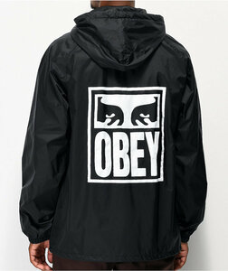 Obey Eyes Icon Coaches Jacket Black XL ジャケット