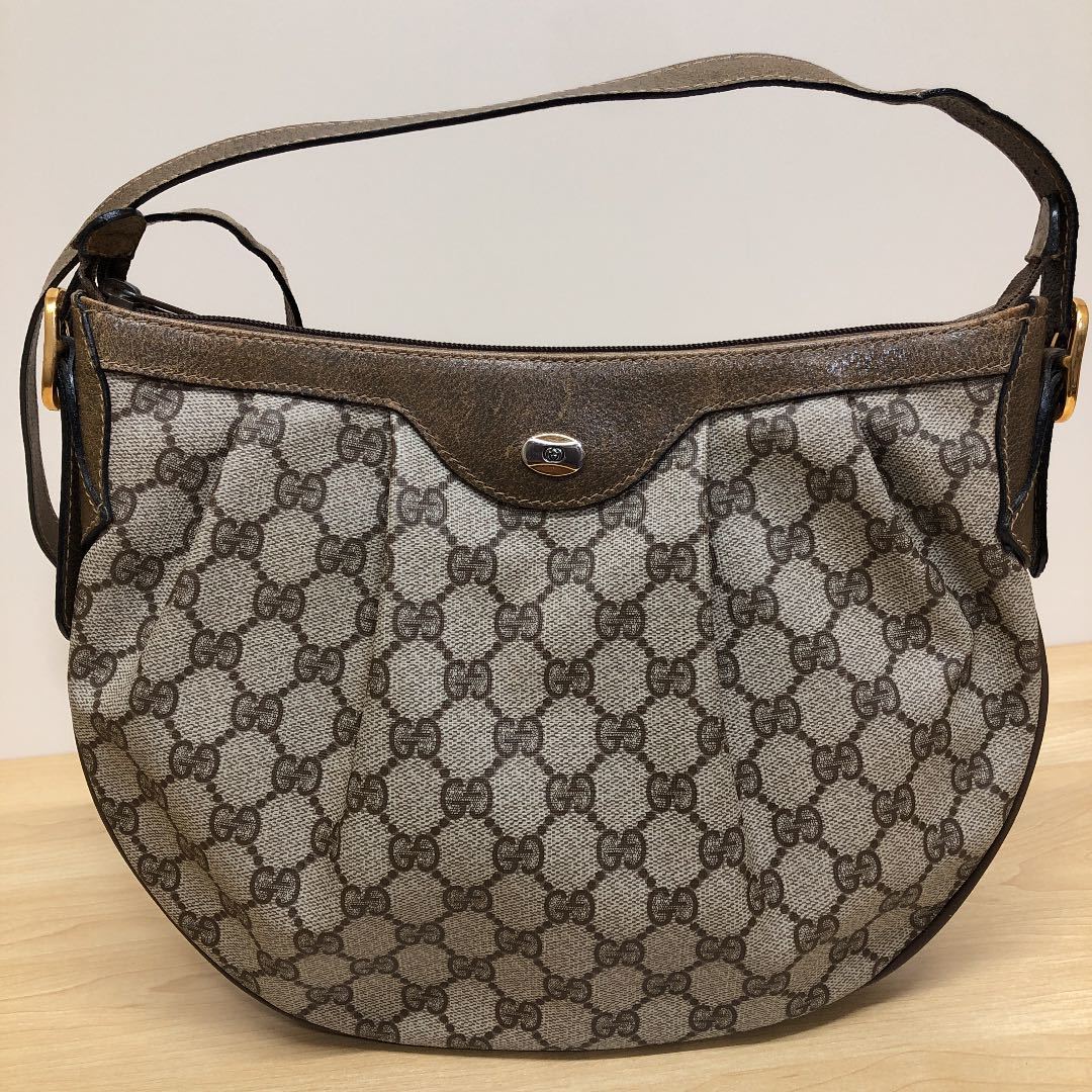 GUCCI グッチ GG柄 シマ ベロア 長袖シャツ 黒 総柄 女性 M〜L希少