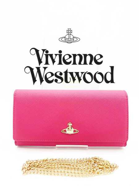 【新品】Vivienne Westwood ヴィヴィアン・ウエストウッド 長財布 ショルダー ピンク