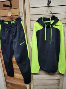 NIKE THERMA-FIT パーカー×パンツ 上下セットアップ 裏地起毛 スウェット ジャージ PRO TRANING フーディ M L