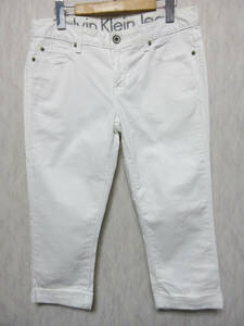 カルバンクライン ジーンズ Calvin Klein Jeans クロップドパンツ 白 29/8 東8161