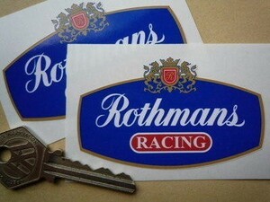 海外　限定品　送料込み 　Rothmans Red Racing with White line 30mm 2枚セット ロスマンズ　ステッカー
