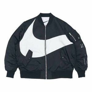 新品タグ付き 希少ビッグサイズ 2XL 黒 ナイキ リバーシブル ボンバー ジャケット リバーシブル NIKE NSW SWOOSH REVERSIBLE BOMBER JACKET