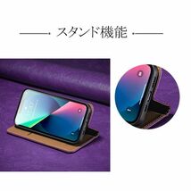 iPhone 11 用 スマホケース 新品 手帳型 レザー 耐衝撃 アイフォン カード収納 携帯ケース TPU ネイビー_画像6