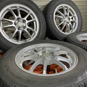 ECOFORME エコフォルム 15インチ アルミホイール 4本セット ブリヂストン スタッドレスタイヤ BLIZZAK 195/65R15 カローラ プリウス