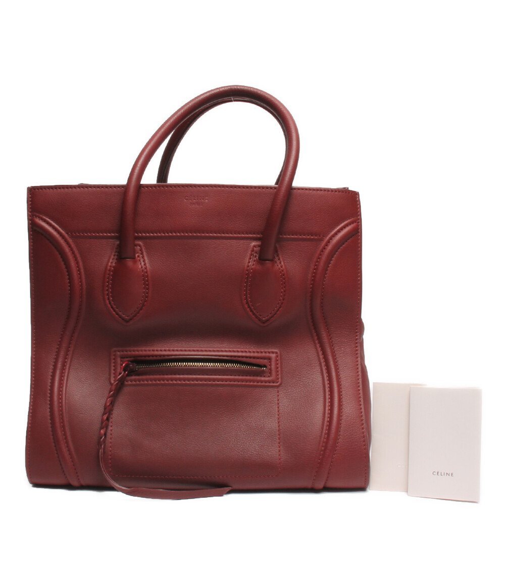 CELINE ラゲージ ファントム レザー スウェード ハンドバッグ