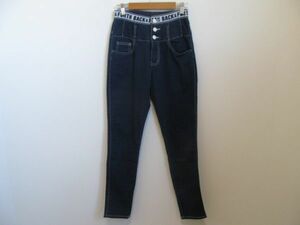 (52260)Back&Forth　バック＆フォース　レディース　ストレッチ　ハイウエスト　パンツ　ネイビー系　M　USED