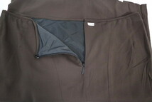 ＊訳あり新品 パオラ フラーニ PAOLA FRANI イタリア製 ペンシル スカート ベルト付き 膝丈 サイズ42(L～XL)(W77)ダークブラウン LSK1048_画像8