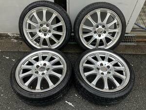 1円スタート！！Carlson　カールソン　17インチ　アルミ　ホイール　タイヤ　セット　205/40　R17