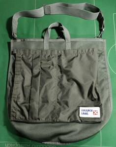 □LUGGAGE LABEL ラゲッジレーベル CARGO ナイロンメッシュ素材 2WAY ヘルメットバッグ カーキ 美品!!!□